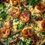 Prawn Orzo with Sun-Dried Tomatoes