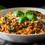 Creamy Ground Beef Orzo