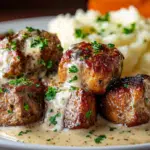 Garlic Butter Steak Bites with a Rich Parmesan Cream Sauce
